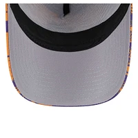 Men's New Era Purple/Orange Phoenix Suns Tip Off A-Frame Trucker 9FORTY Adjustable Hat