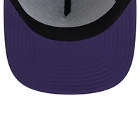 Men's New Era Purple Phoenix Suns Puff Print Team Code A-Frame 9FIFTY Trucker Snapback Hat