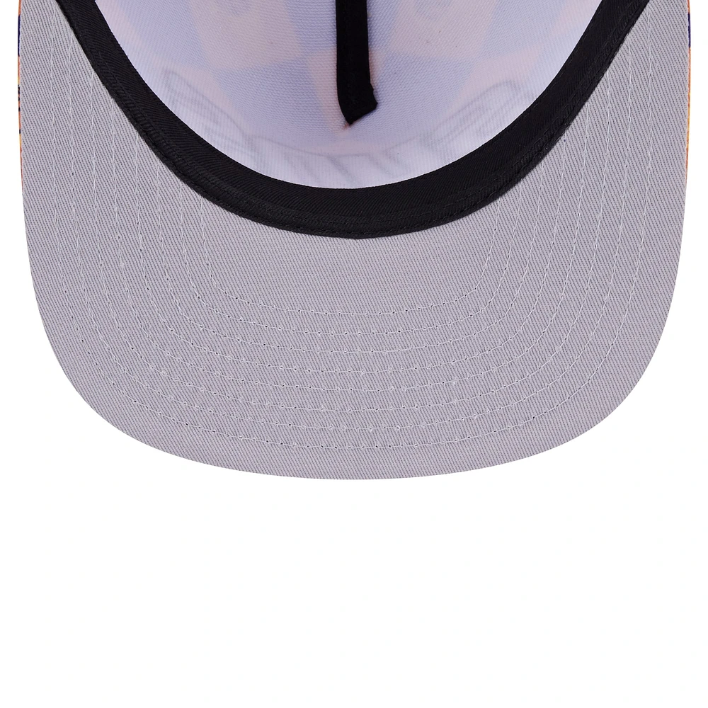 Men's New Era Purple Phoenix Suns Seeing Diamonds A-Frame Trucker 9FIFTY Snapback Hat