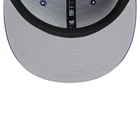 Men's New Era Purple Phoenix Suns Sport Night Script Sided 59FIFTY Fitted Hat