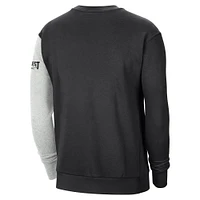 Men's Nike Black/Heather Gray Phoenix Suns Courtside Versus Force & Flight Pullover Sweatshirt