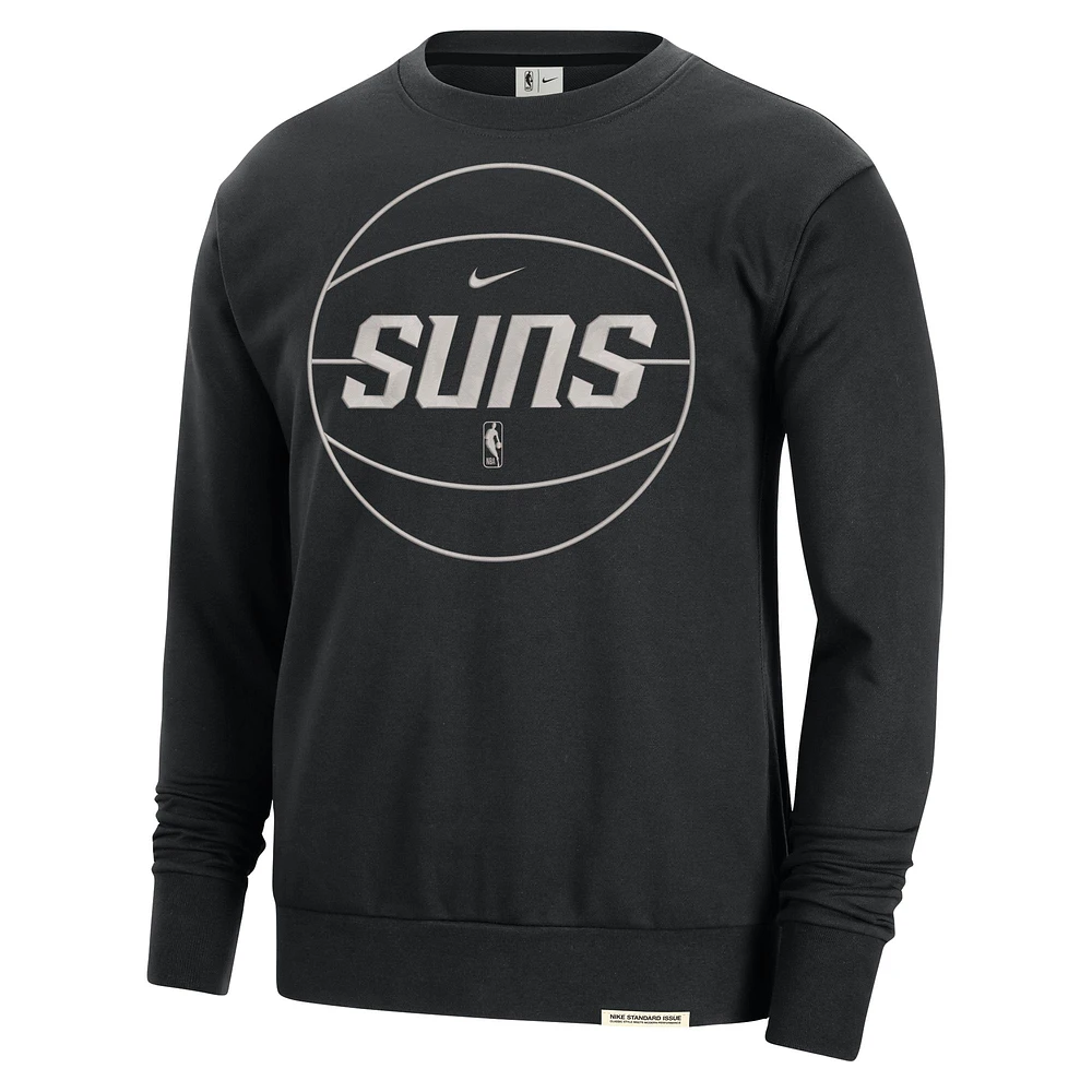 Men's Nike Black Phoenix Suns 2023/24 Authentic Standard Issue Travel Performance Pullover Sweatshirt