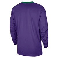 T-shirt de tir à manches longues Nike Purple Phoenix Suns 2024/25 City Edition Authentic Pregame Performance pour homme