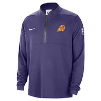 Haut Nike Courtside Performance à demi-zip violet Phoenix Suns 2024/25 pour homme