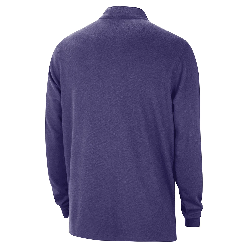 Haut Nike Courtside Performance à demi-zip violet Phoenix Suns 2024/25 pour homme