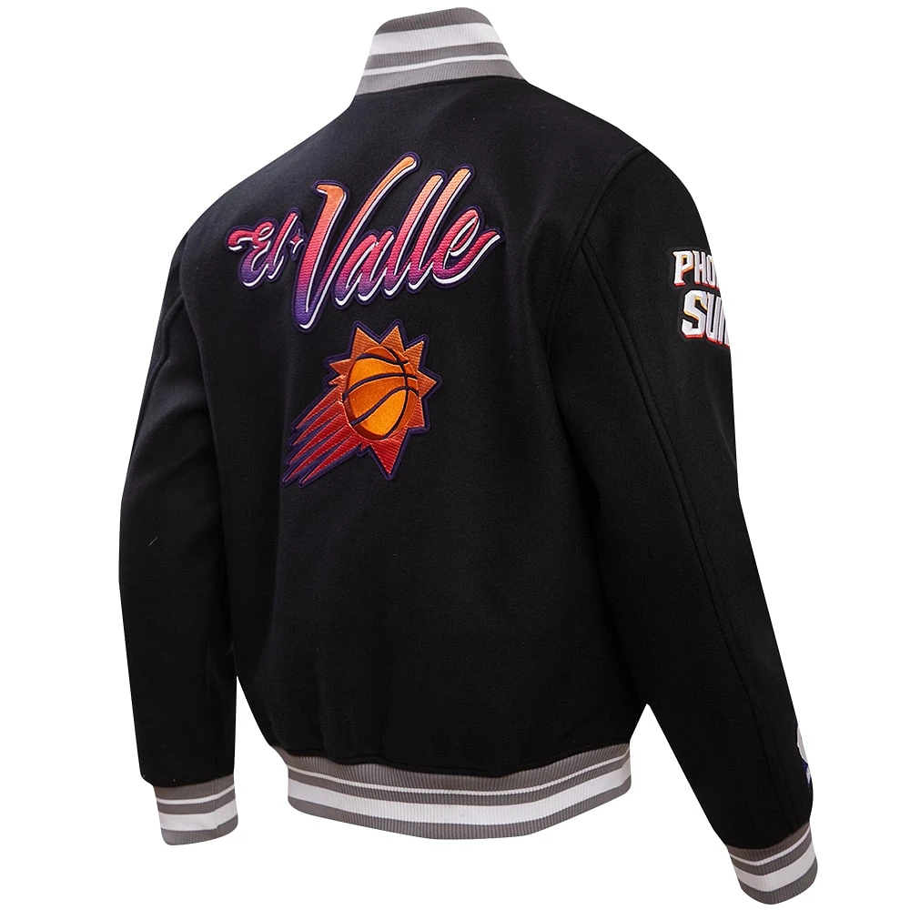 Men's Pro Standard Black Phoenix Suns 2023/24 City Edition Full-Zip Varsity Jacket