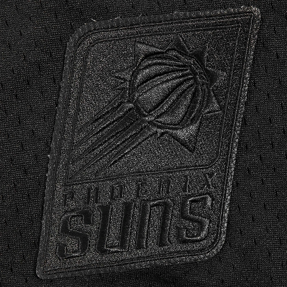 Men's Pro Standard Devin Booker Black Phoenix Suns Triple Tonal Mesh Button-Up Top
