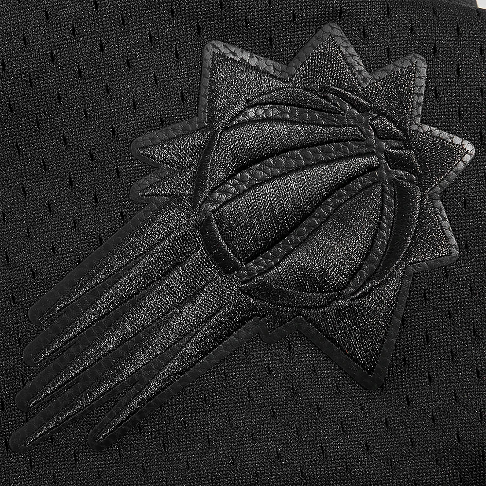 Men's Pro Standard Devin Booker Black Phoenix Suns Triple Tonal Mesh Button-Up Top