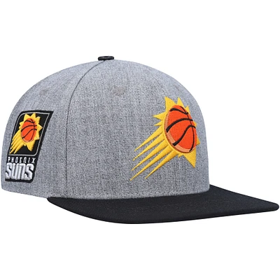 Casquette Snapback bicolore Pro Standard pour hommes, gris/noir, logo classique des Phoenix Suns
