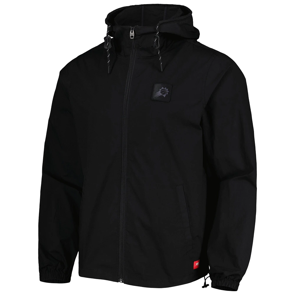 Veste Sportiqe noire Phoenix Suns Madera Ripstop entièrement zippée pour homme