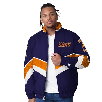 Veste zippée complète Captain Oxford violette pour homme des Phoenix Suns