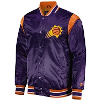 Men's Starter Purple Phoenix Suns Force Play Satin Full-Snap Varsity Jacket