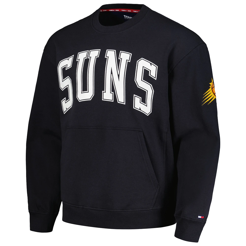 Men's Tommy Jeans Black Phoenix Suns Henry Pullover Sweatshirt