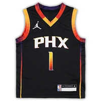 Preschool Jordan Brand Devin Booker Black Phoenix Suns 2022/23 Swingman Jersey - Statement Edition