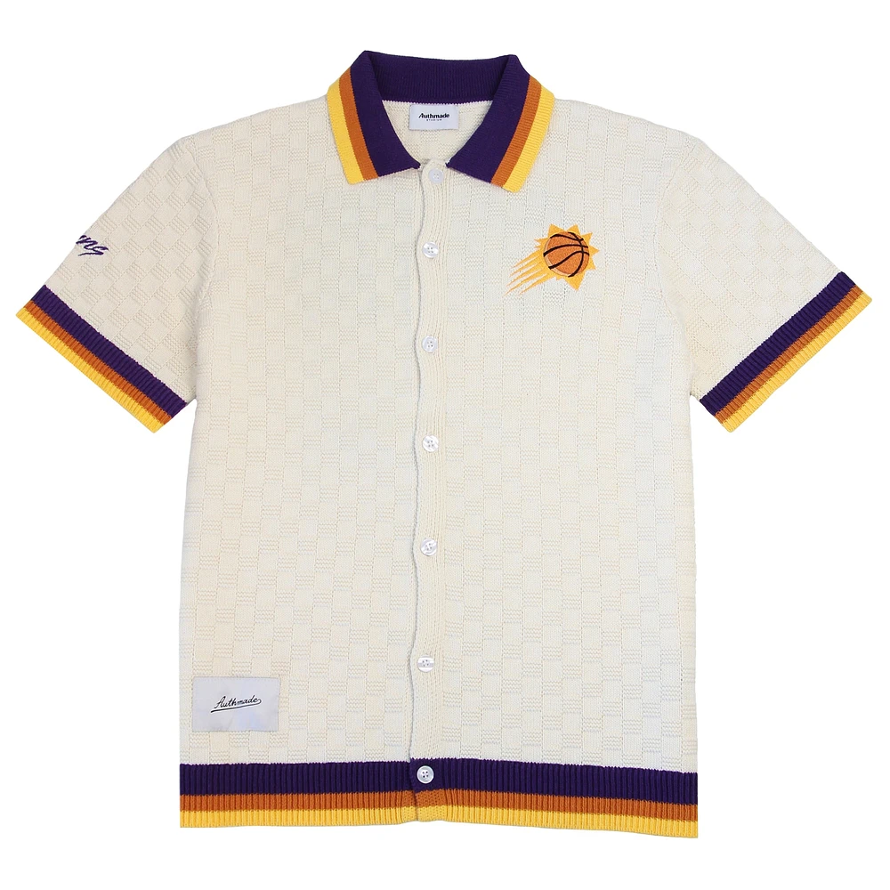 T-shirt unisexe en tricot crème Phoenix Suns Solar Flare d'Authmade