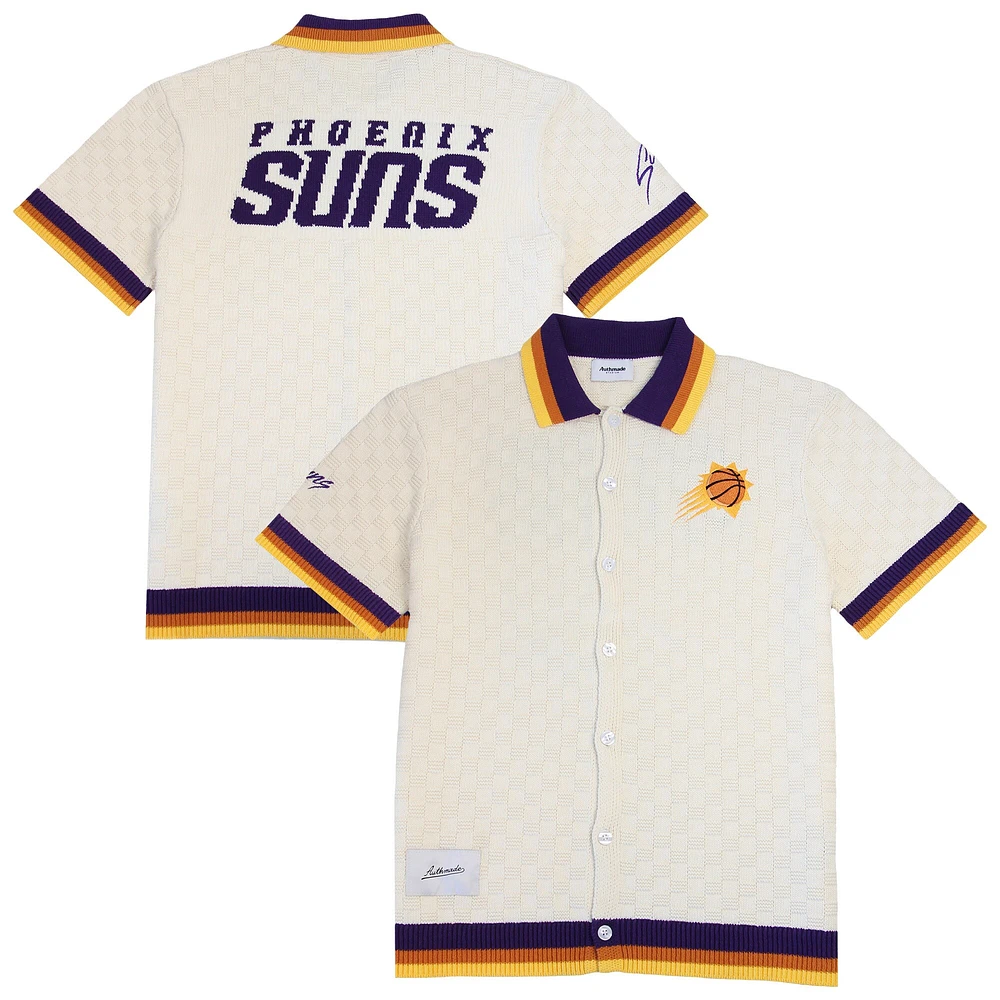 T-shirt unisexe en tricot crème Phoenix Suns Solar Flare d'Authmade