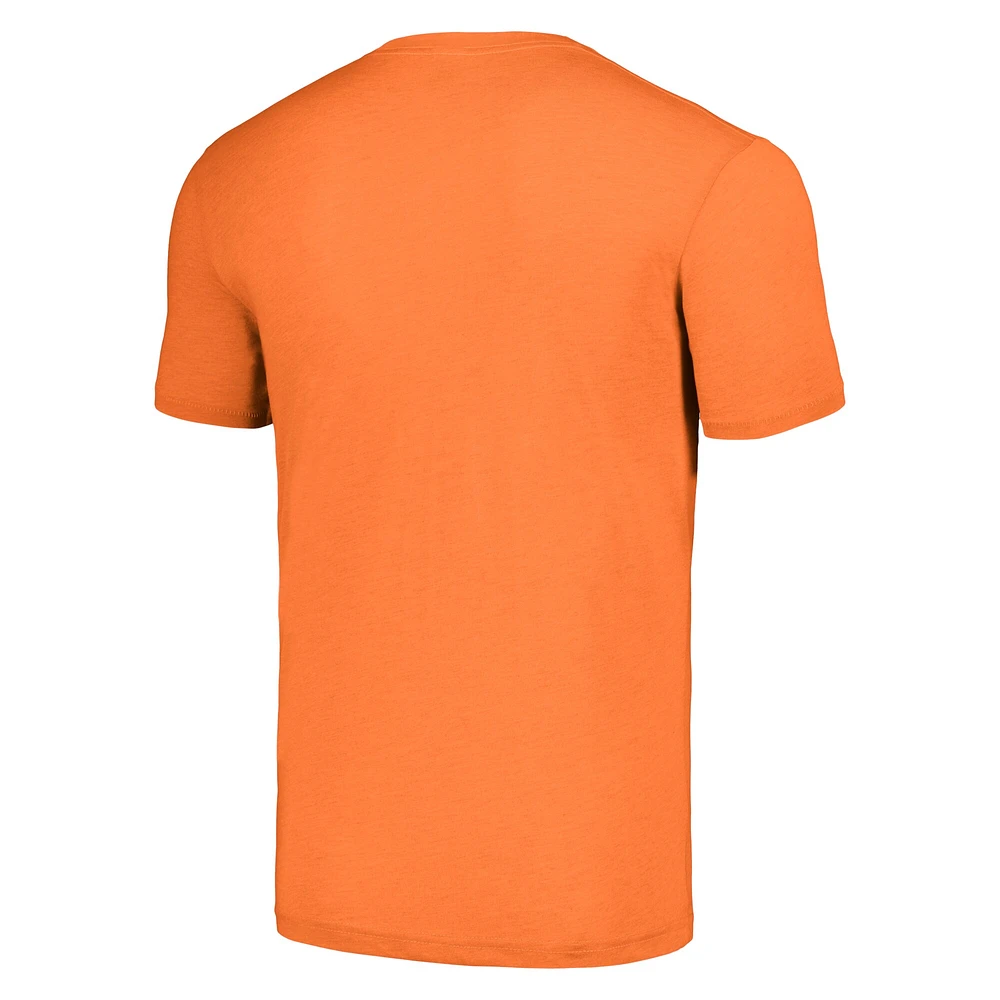 Unisex Homage Devin Booker Orange Phoenix Suns SkyBox Player Tri-Blend T-Shirt