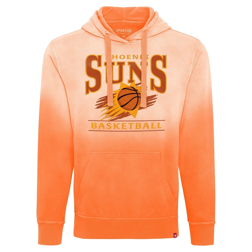 Unisex Sportiqe Orange Phoenix Suns Blake Sun-Fade Pullover Hoodie