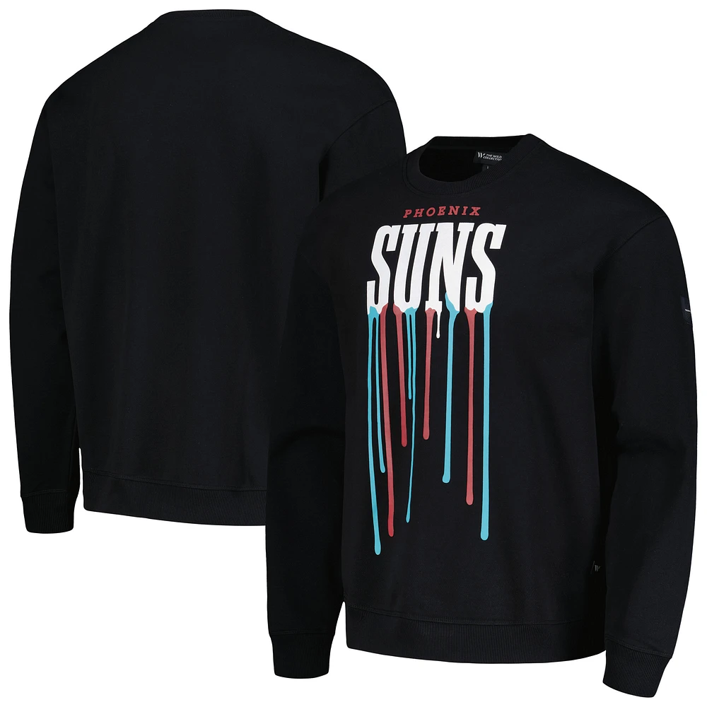 Unisex The Wild Collective Black Phoenix Suns Drip Pullover Sweatshirt