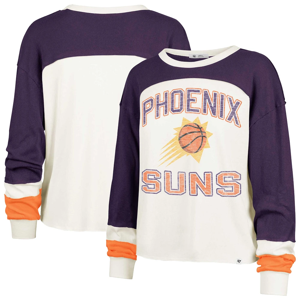 Women's '47 Cream Phoenix Suns Curve Raglan Long Sleeve T-Shirt
