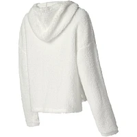 Women's College Concepts Cream Phoenix Suns Fluffy Long Sleeve Hoodie T-Shirt & Shorts Sleep Set