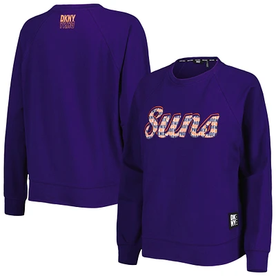 Sweat-shirt raglan DKNY Sport Phoenix Suns Regina violet pour femme
