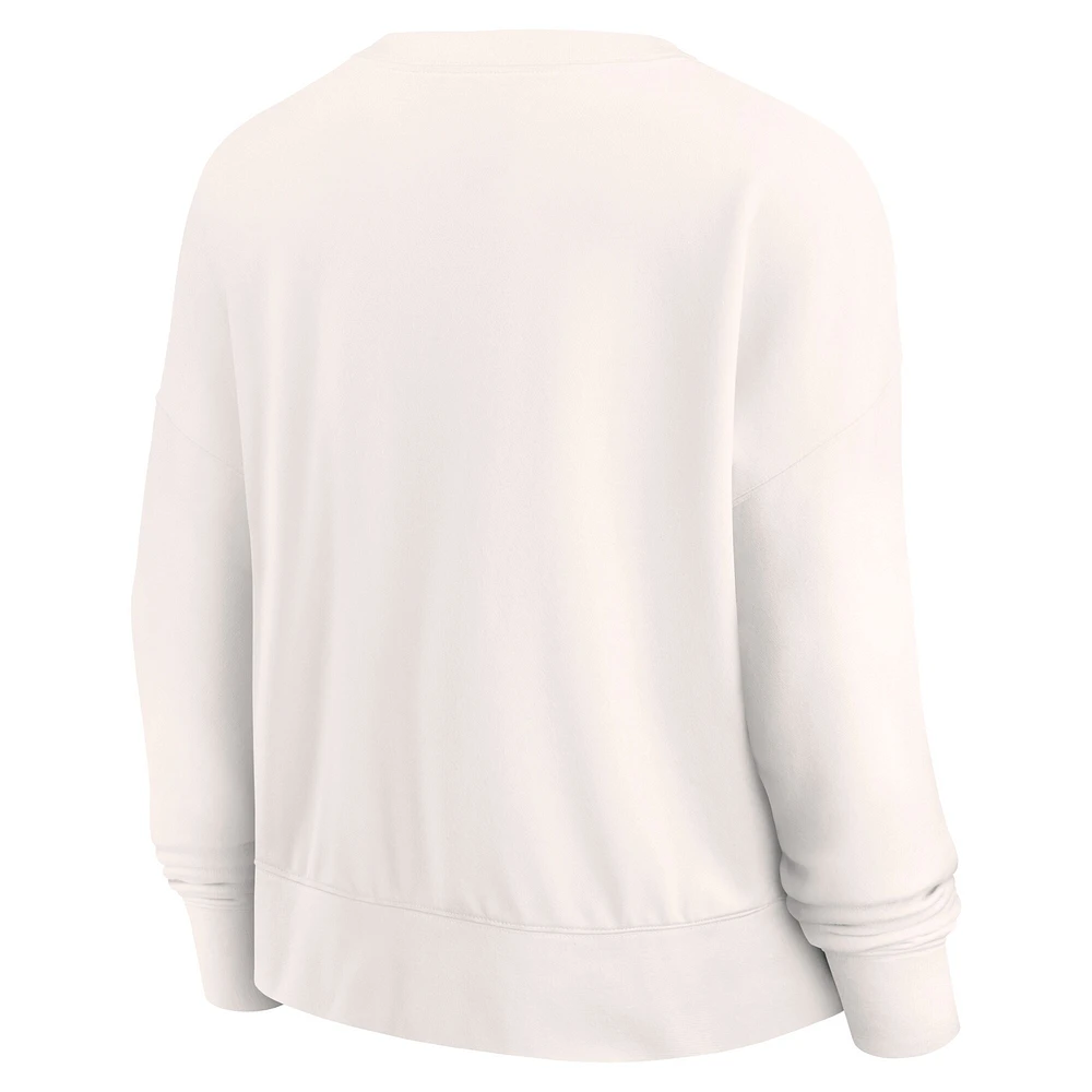 Women's Fanatics Cream Phoenix Suns Close the Game Pullover Sweatshirt