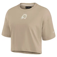 Women's Fanatics Khaki Phoenix Suns Elements Super Soft Boxy Cropped T-Shirt