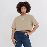 Women's Fanatics Khaki Phoenix Suns Elements Super Soft Boxy Cropped T-Shirt