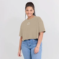 Women's Fanatics Khaki Phoenix Suns Elements Super Soft Boxy Cropped T-Shirt