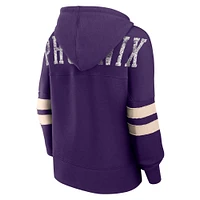 Women's Fanatics Purple Phoenix Suns Bold Move Dolman V-Neck High Hip Hoodie