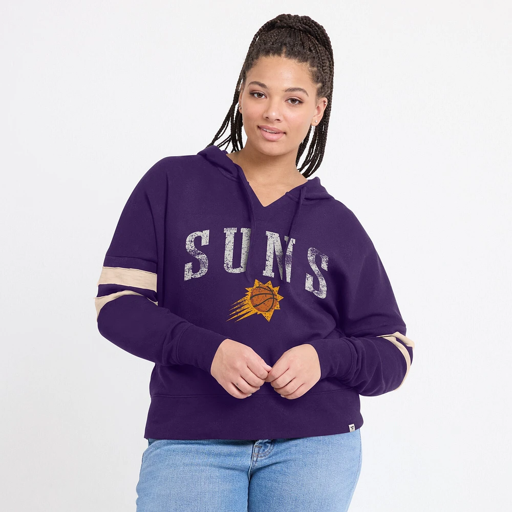 Women's Fanatics Purple Phoenix Suns Bold Move Dolman V-Neck High Hip Hoodie