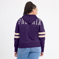 Women's Fanatics Purple Phoenix Suns Bold Move Dolman V-Neck High Hip Hoodie