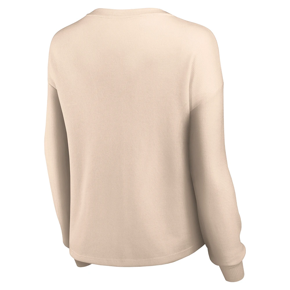 Women's Fanatics Tan Phoenix Suns Go For It Long Sleeve Notch Neck T-Shirt