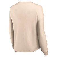 Women's Fanatics Tan Phoenix Suns Go For It Long Sleeve Notch Neck T-Shirt