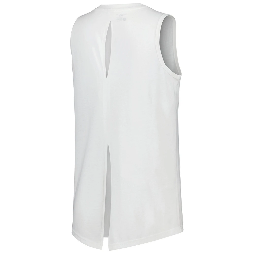 Women's Levelwear White Phoenix Suns Paisley Peekaboo Tank Top