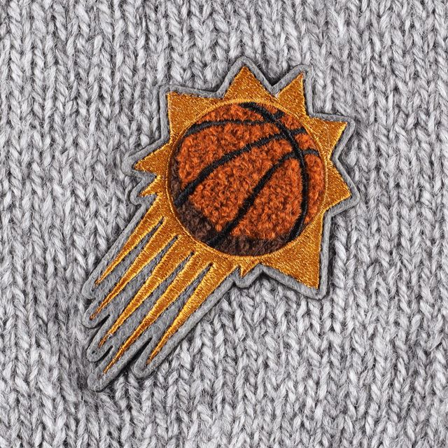 Chandail à encolure en V tri-mélange manches lanterne Phoenix Suns Scarletts pour femme gris Lusso