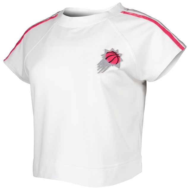 Sweat-shirt court Phoenix Suns Margot à manches courtes pour femme Lusso White