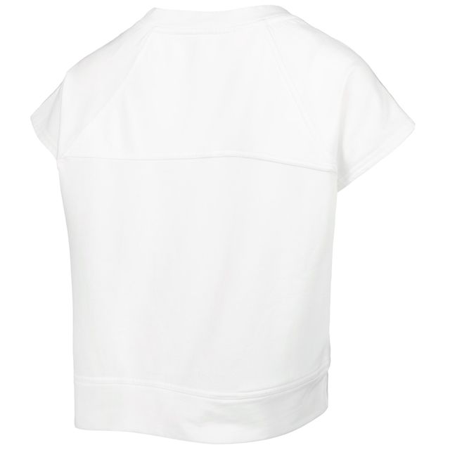 Sweat-shirt court Phoenix Suns Margot à manches courtes pour femme Lusso White