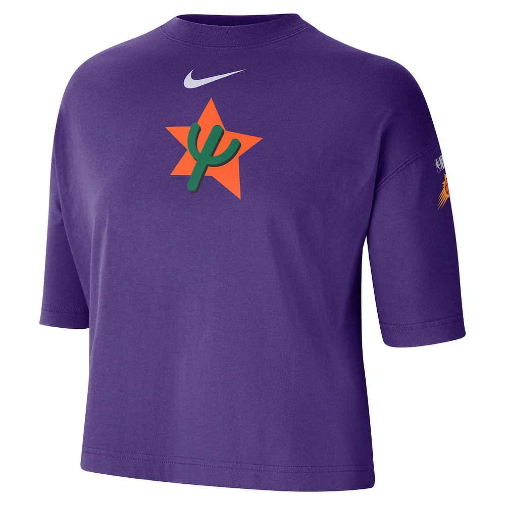 T-shirt Nike violet Phoenix Suns 2024/25 City Edition Courtside Boxy pour femme