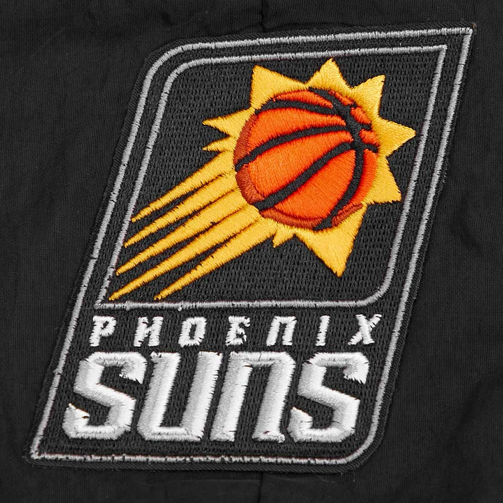 Veste courte à demi-zip tissée coupe-vent classique Pro Standard pour femmes, noire, Phoenix Suns