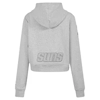 Women's Pro Standard Heather Gray Phoenix Suns Triple Tonal Full-Zip Hoodie