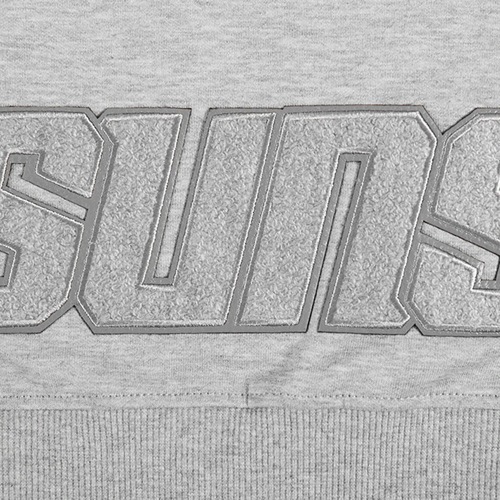 Women's Pro Standard Heather Gray Phoenix Suns Triple Tonal Full-Zip Hoodie