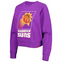Women's Sportiqe Purple Phoenix Suns Hardwood Classics Ashlyn Raglan Pullover Sweatshirt