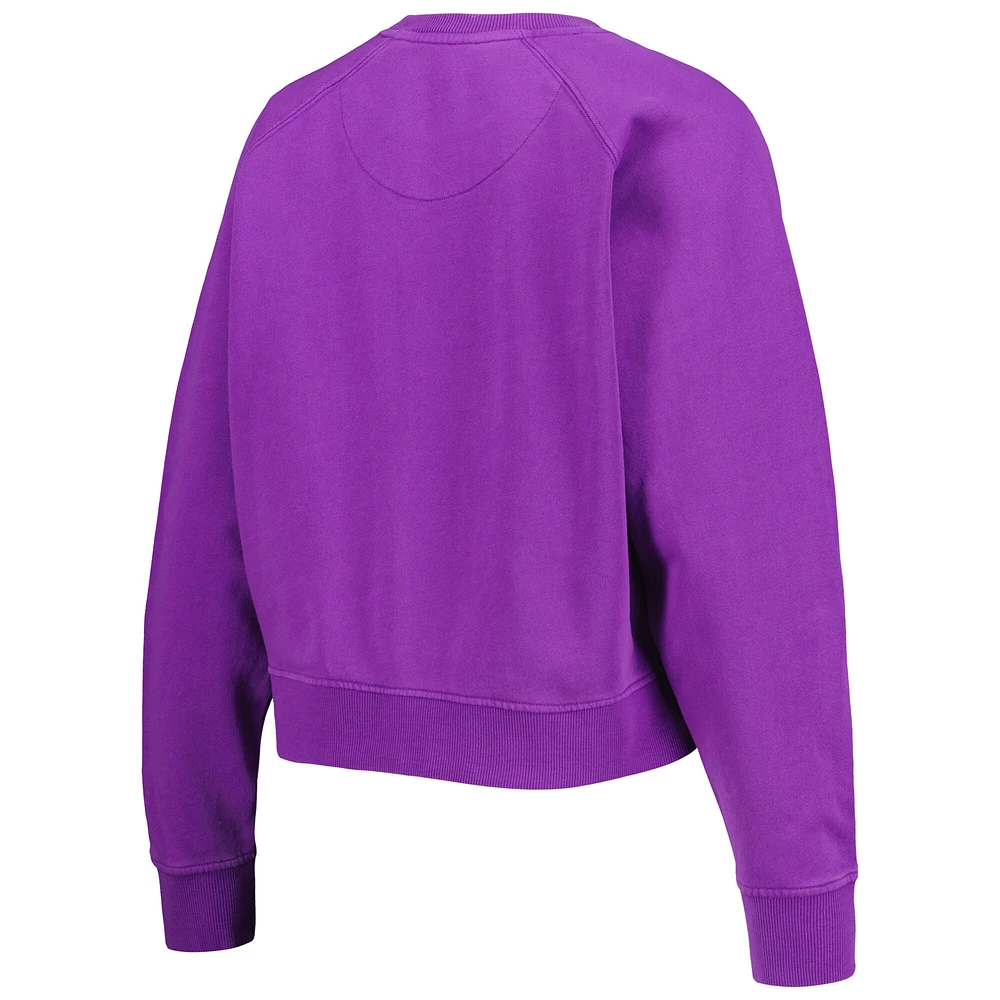 Women's Sportiqe Purple Phoenix Suns Hardwood Classics Ashlyn Raglan Pullover Sweatshirt