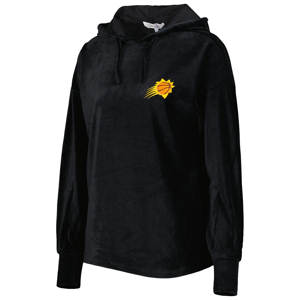 Sweat à capuche en velours End Line Phoenix Suns Touch noir pour femme