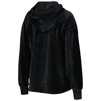 Women's Touch Black Phoenix Suns End Line Velour Pullover Hoodie