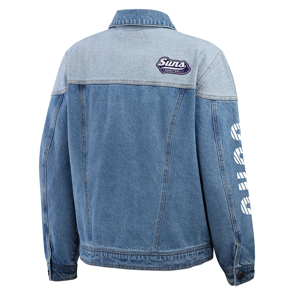 Women's WEAR by Erin Andrews Blue Phoenix Suns Full-Button Denim Jacket