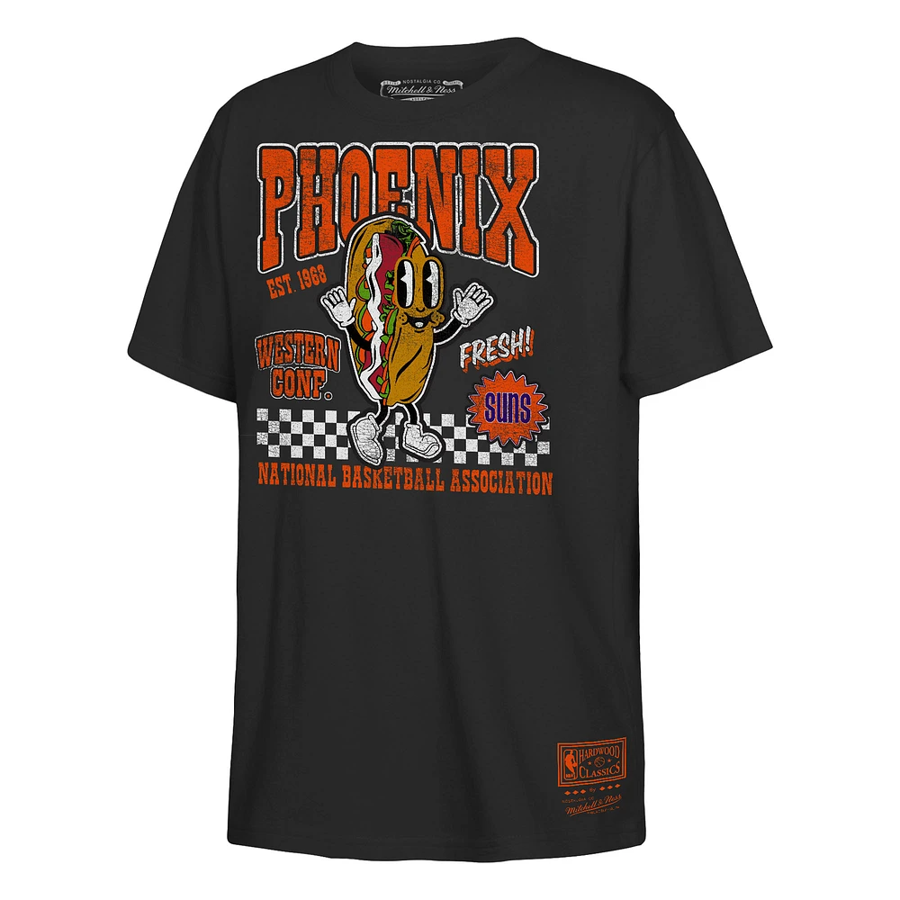 T-shirt pour jeunes Mitchell & Ness Black Phoenix Suns Concession Food Character