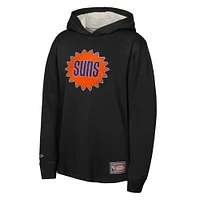 T-shirt à capuche thermique léger manches longues pour jeunes Mitchell & Ness Black Phoenix Suns Hardwood Classics
